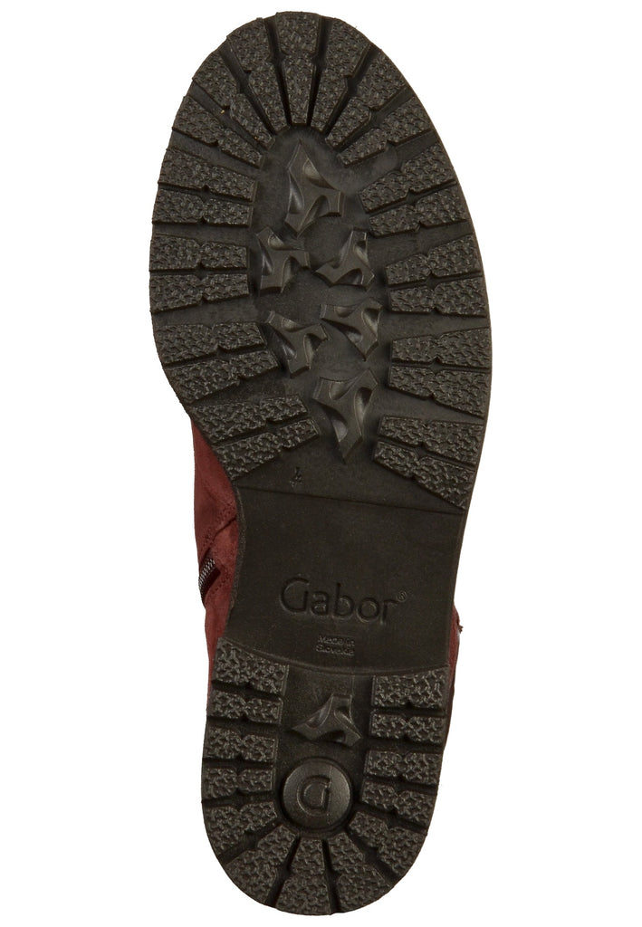 Gabor Stiefelette Nubukleder Dunkelrot - surf4shoes