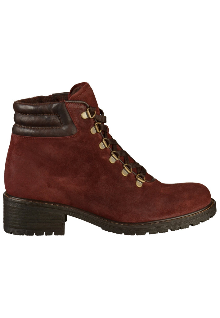 Gabor Stiefelette Nubukleder Dunkelrot - surf4shoes