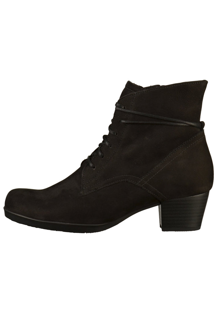 Gabor Stiefelette Nubukleder Schwarz - surf4shoes