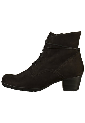 Gabor Stiefelette Nubukleder Schwarz - surf4shoes