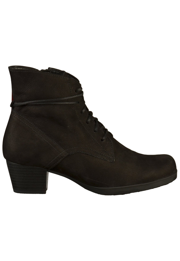 Gabor Stiefelette Nubukleder Schwarz - surf4shoes