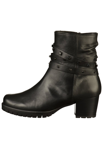 Gabor Stiefelette Leder Schwarz - surf4shoes