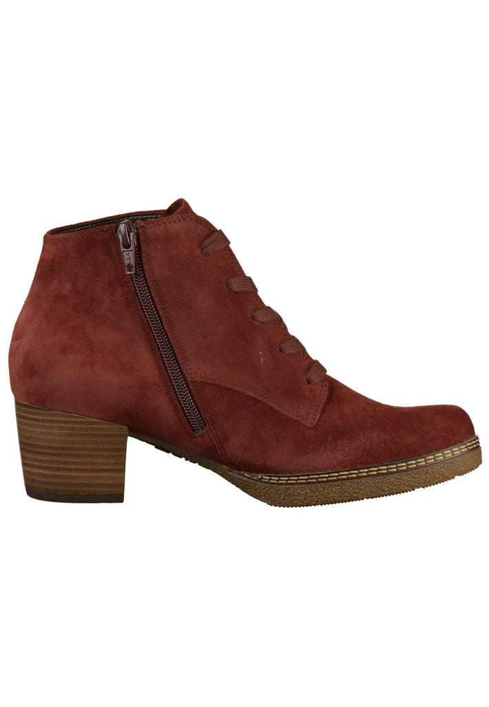 Gabor Stiefelette Veloursleder Rot - surf4shoes