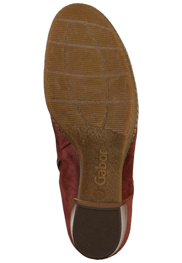 Gabor Stiefelette Veloursleder Rot - surf4shoes