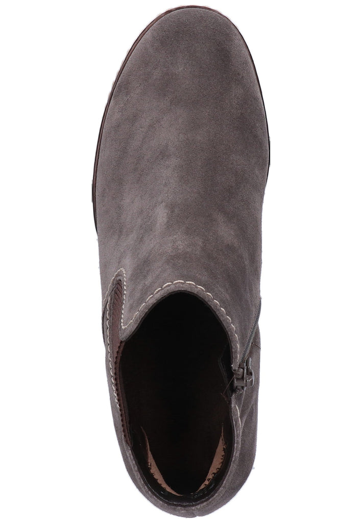 Gabor Stiefelette Veloursleder Grau - surf4shoes