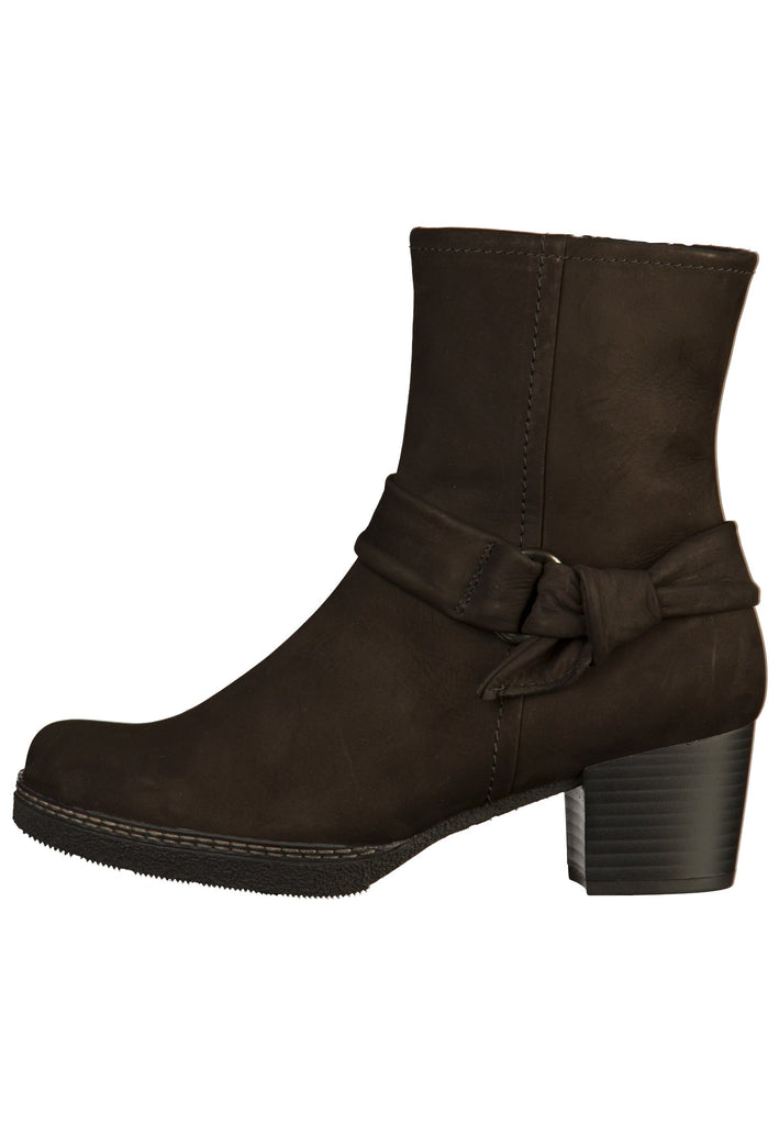 Gabor Stiefelette Nubukleder Schwarz - surf4shoes