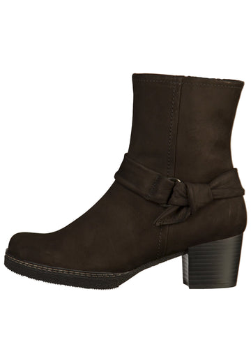Gabor Stiefelette Nubukleder Schwarz - surf4shoes