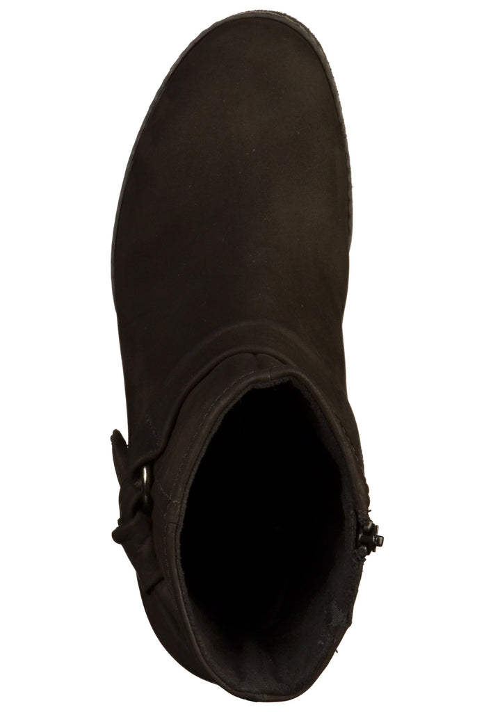 Gabor Stiefelette Nubukleder Schwarz - surf4shoes