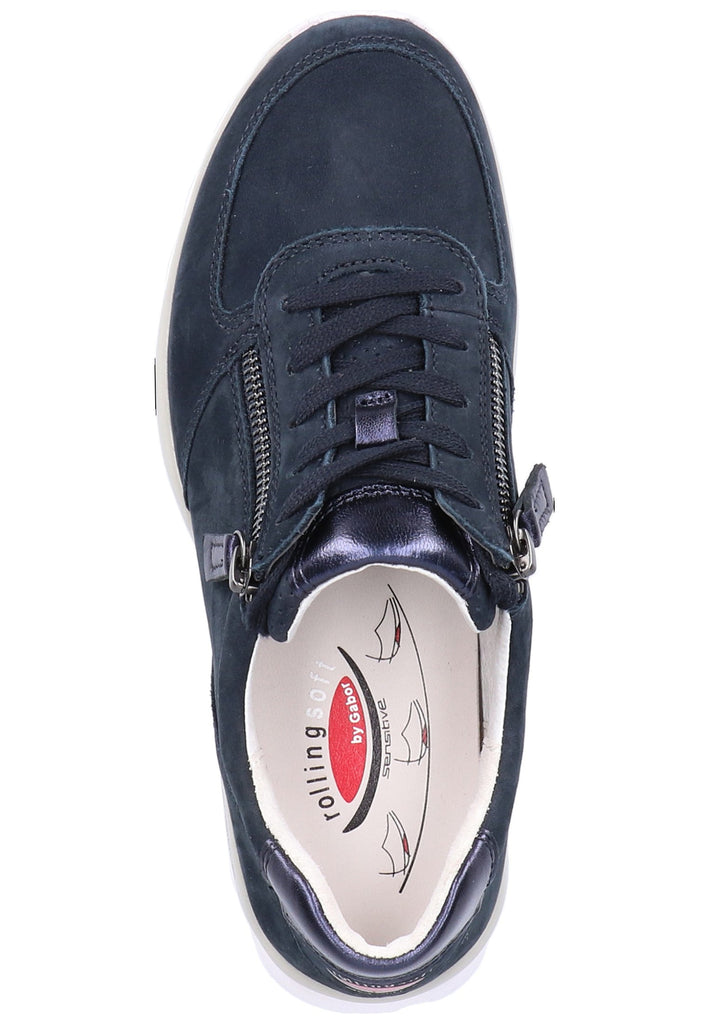 Gabor Sneaker Nubukleder Dunkelblau - surf4shoes