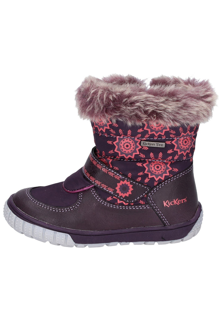 Kickers Stiefel Lederimitat/Textil Violett - surf4shoes