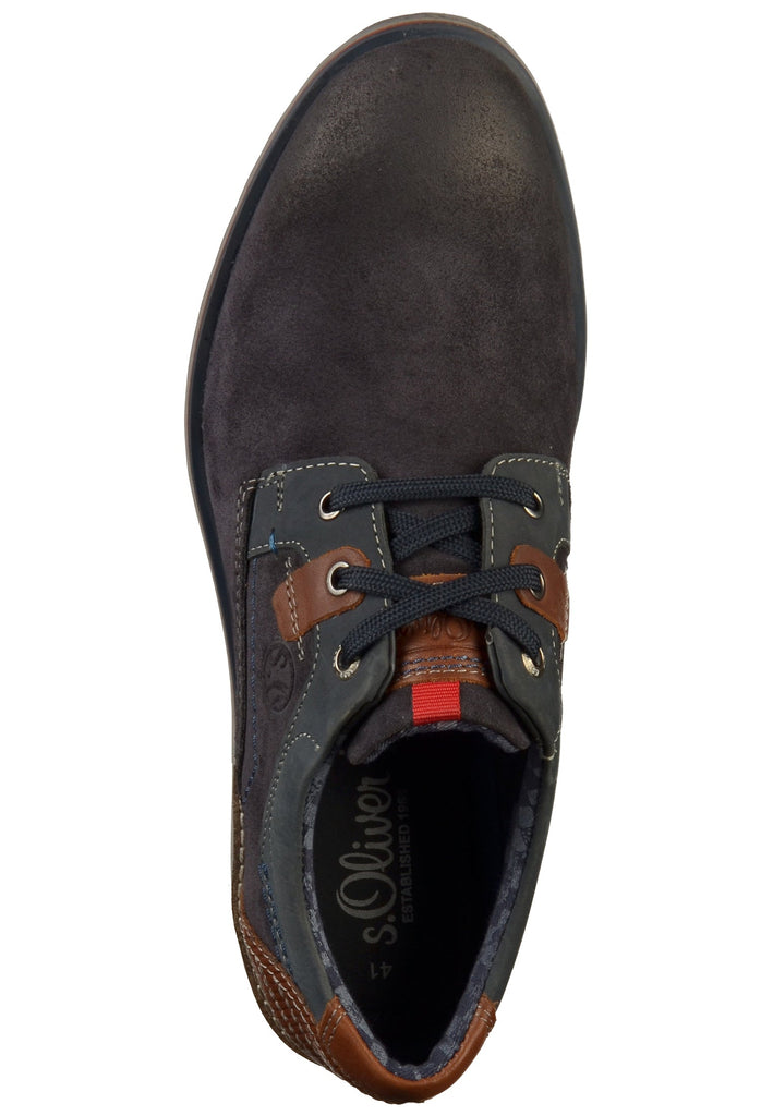 s.Oliver Halbschuhe Leder Dunkelblau - surf4shoes
