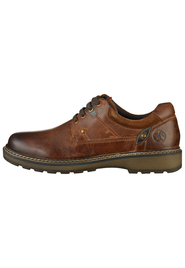 s.Oliver Halbschuhe Leder Cognac - surf4shoes