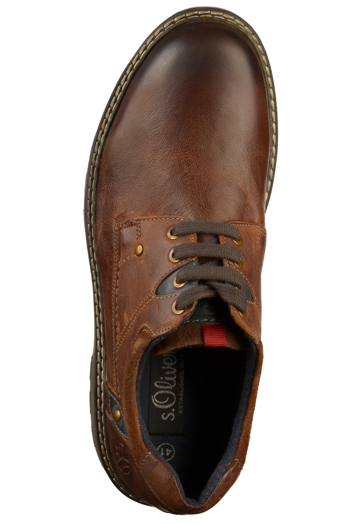 s.Oliver Halbschuhe Leder Cognac - surf4shoes