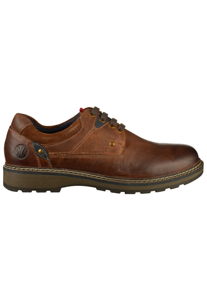 s.Oliver Halbschuhe Leder Cognac - surf4shoes