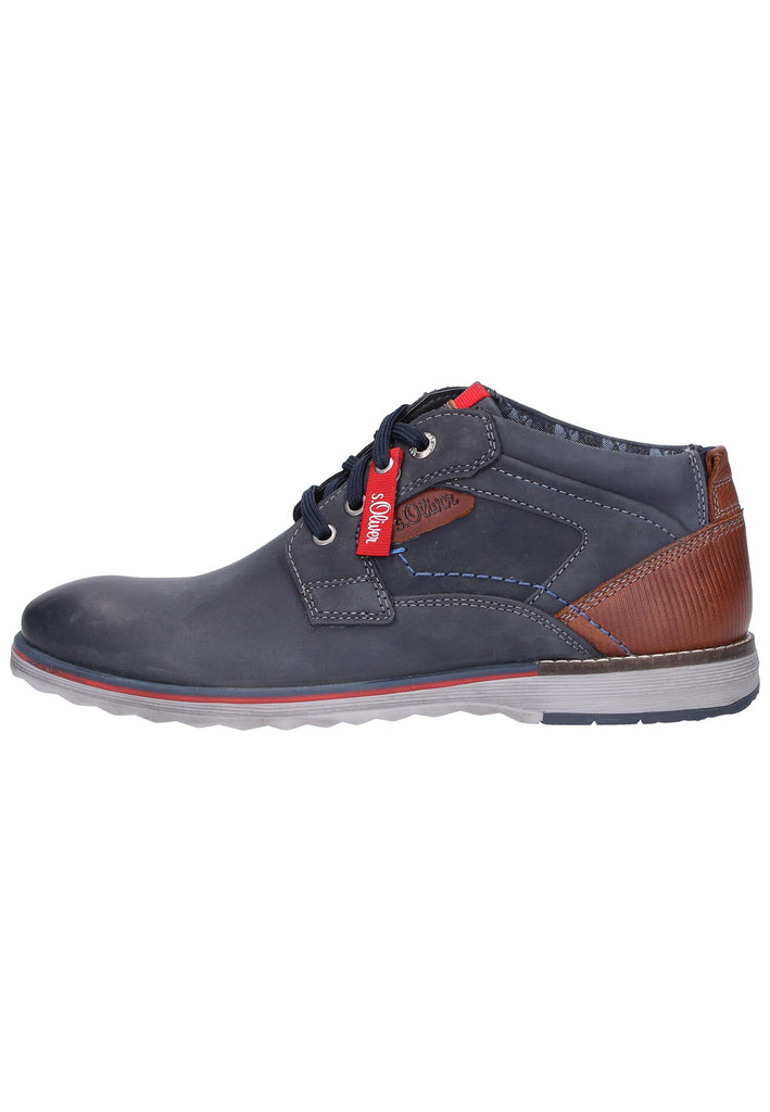 s.Oliver Halbschuhe Leder Navy - surf4shoes
