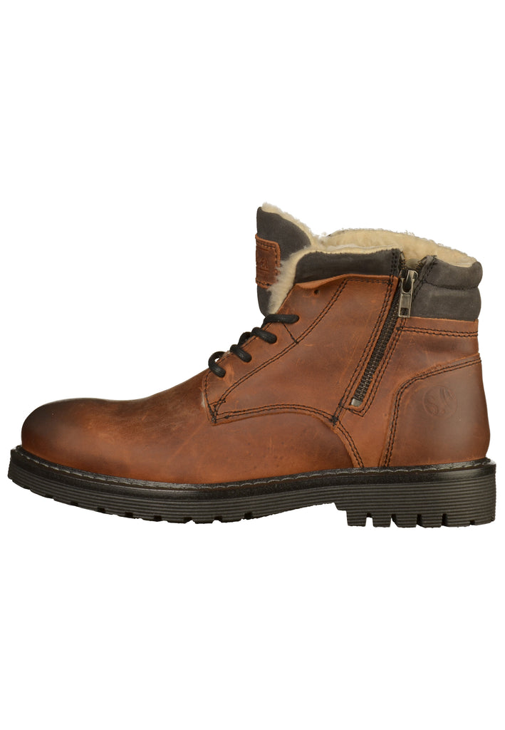 s.Oliver Stiefelette Leder Cognac - surf4shoes