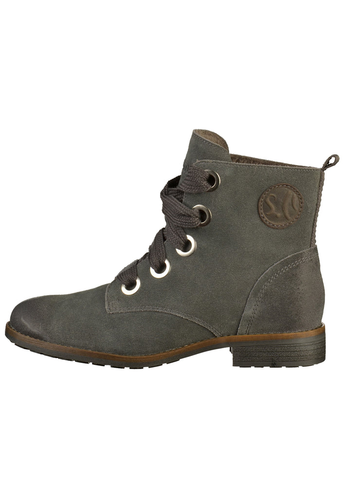 s.Oliver Stiefelette Nubukleder Grau - surf4shoes
