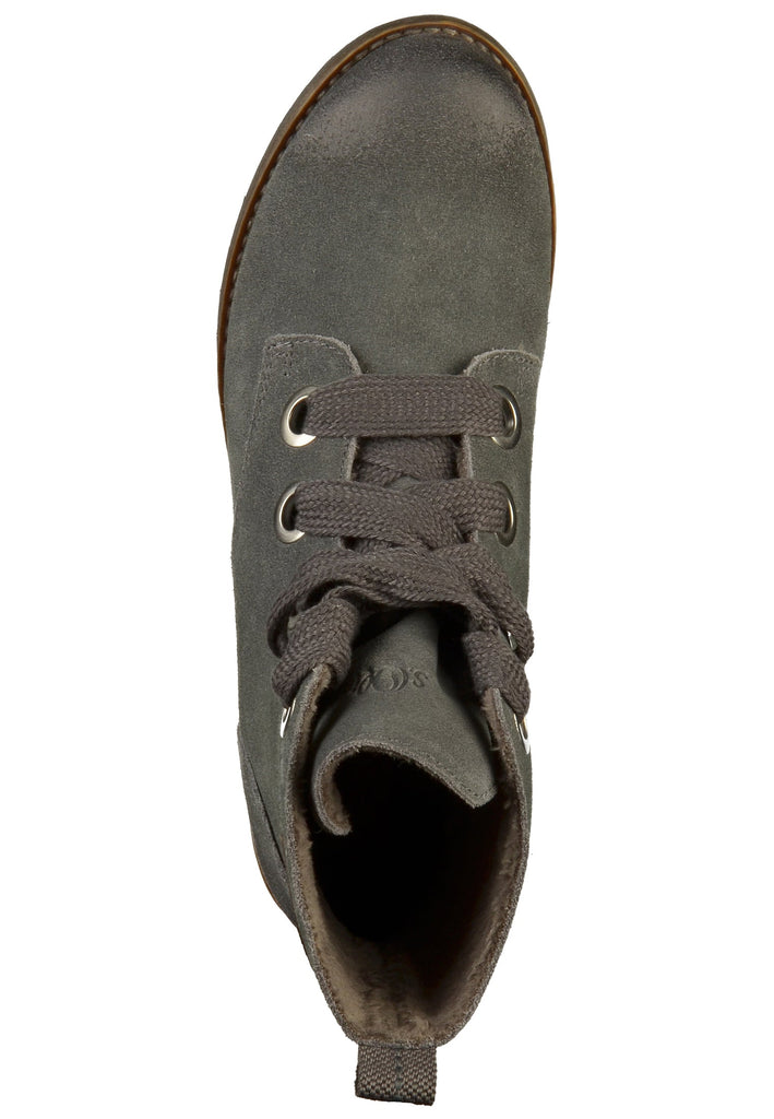 s.Oliver Stiefelette Nubukleder Grau - surf4shoes
