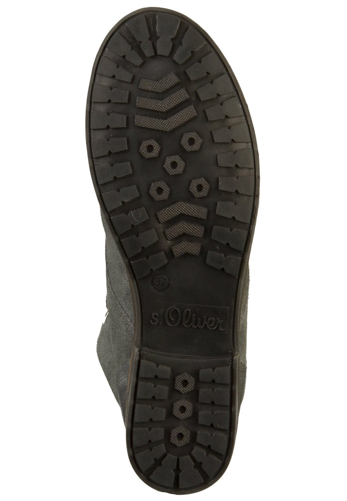 s.Oliver Stiefelette Nubukleder Grau - surf4shoes
