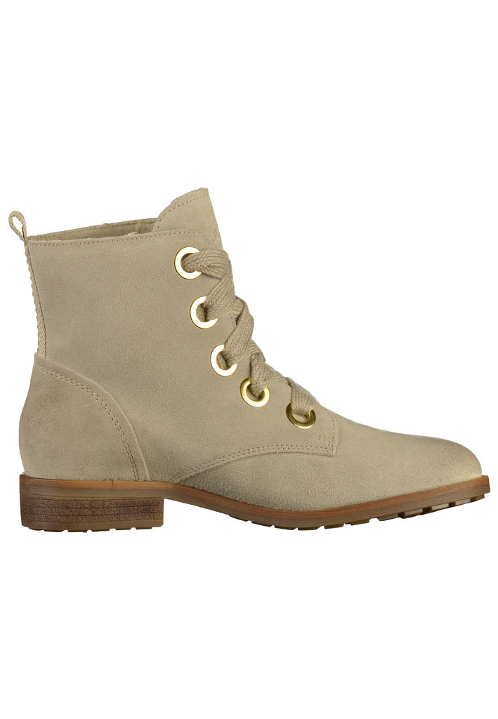 s.Oliver Stiefelette Nubukleder Champagner - surf4shoes
