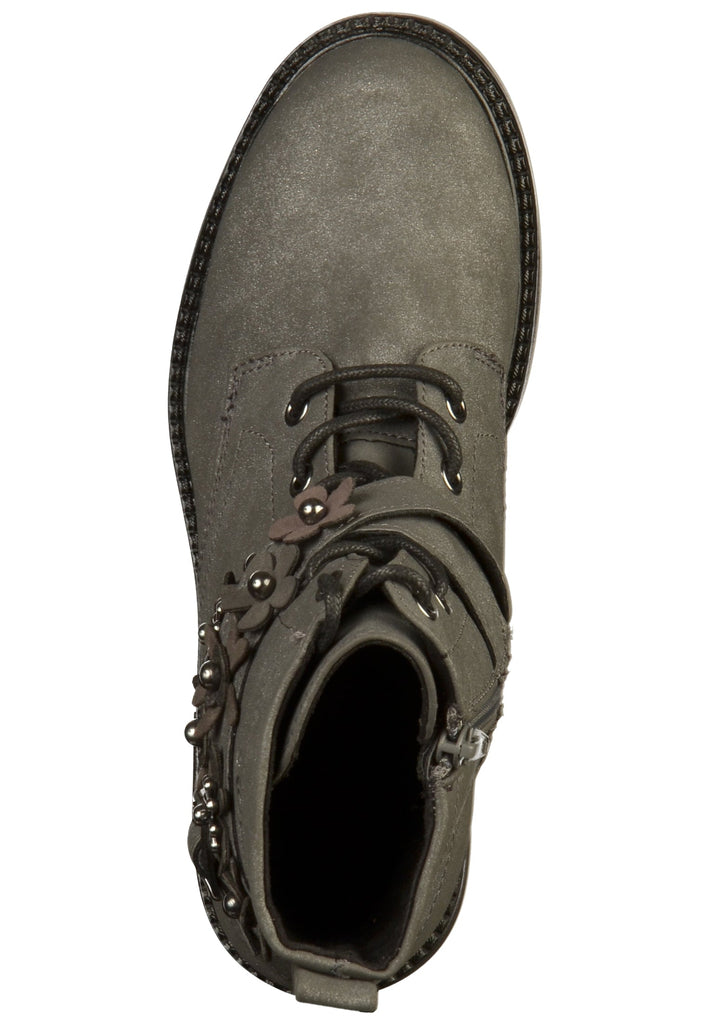 s.Oliver Stiefelette Lederimitat/Textil Graphit - surf4shoes