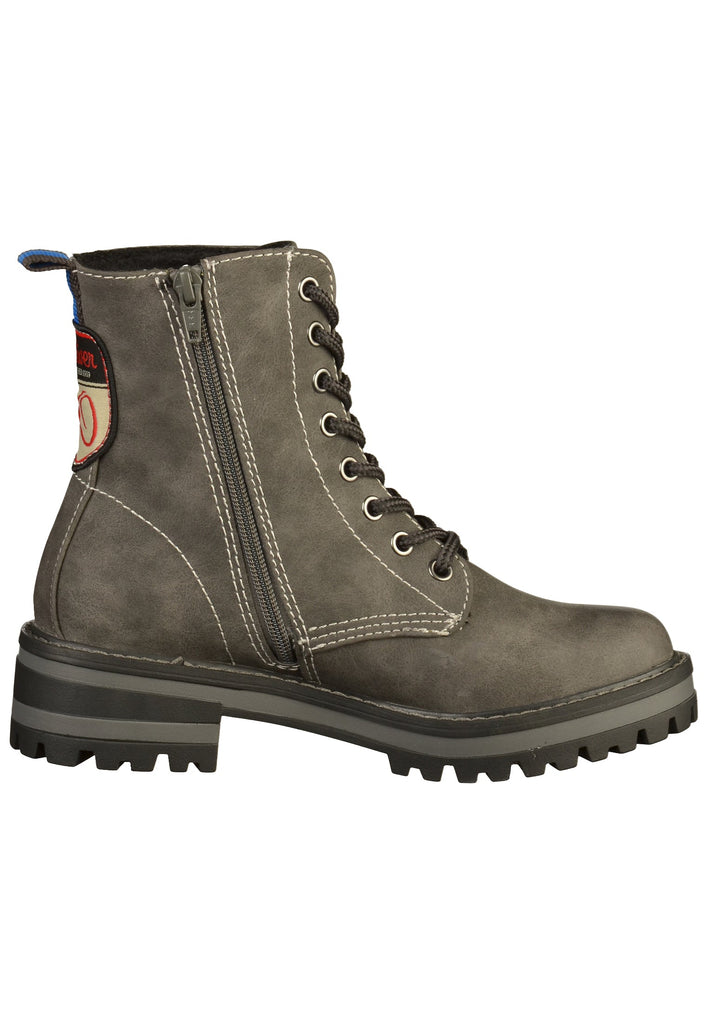 s.Oliver Stiefelette Lederimitat/Textil Graphit - surf4shoes