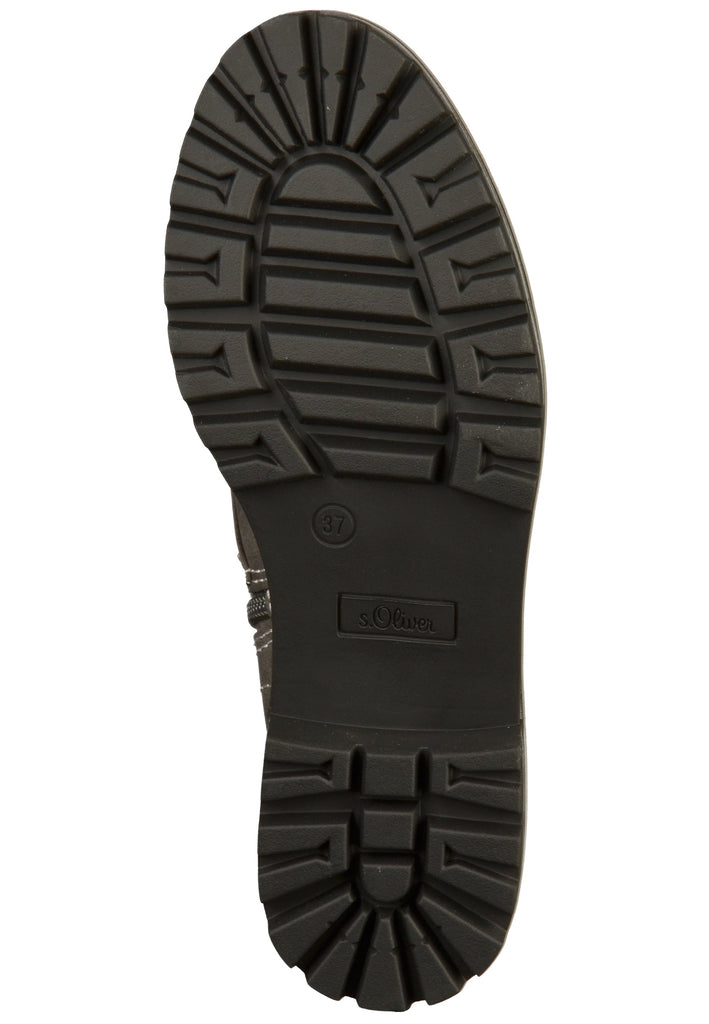 s.Oliver Stiefelette Lederimitat/Textil Graphit - surf4shoes