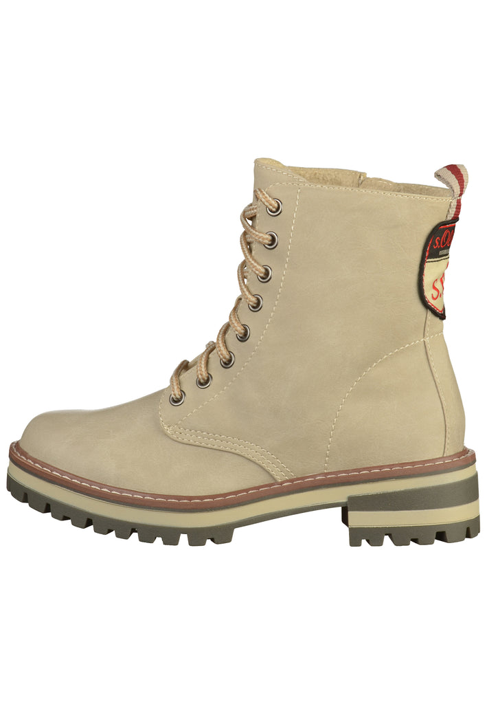 s.Oliver Stiefelette Lederimitat/Textil Weiß - surf4shoes