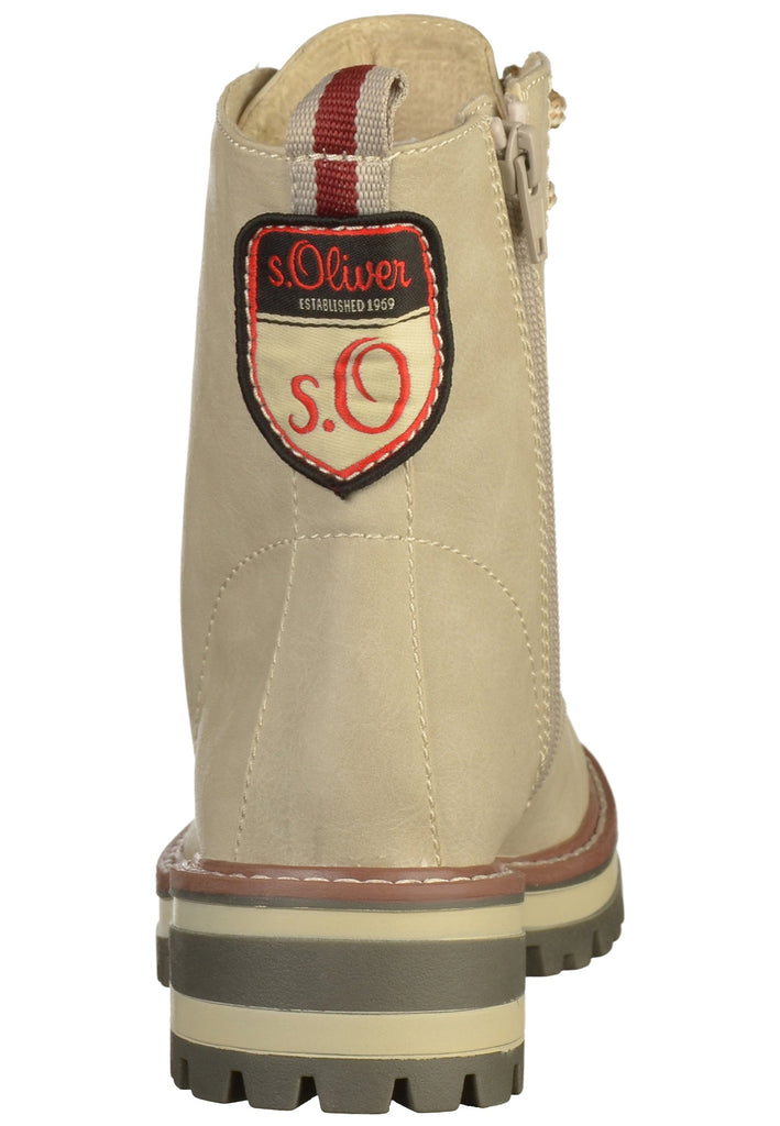 s.Oliver Stiefelette Lederimitat/Textil Weiß - surf4shoes