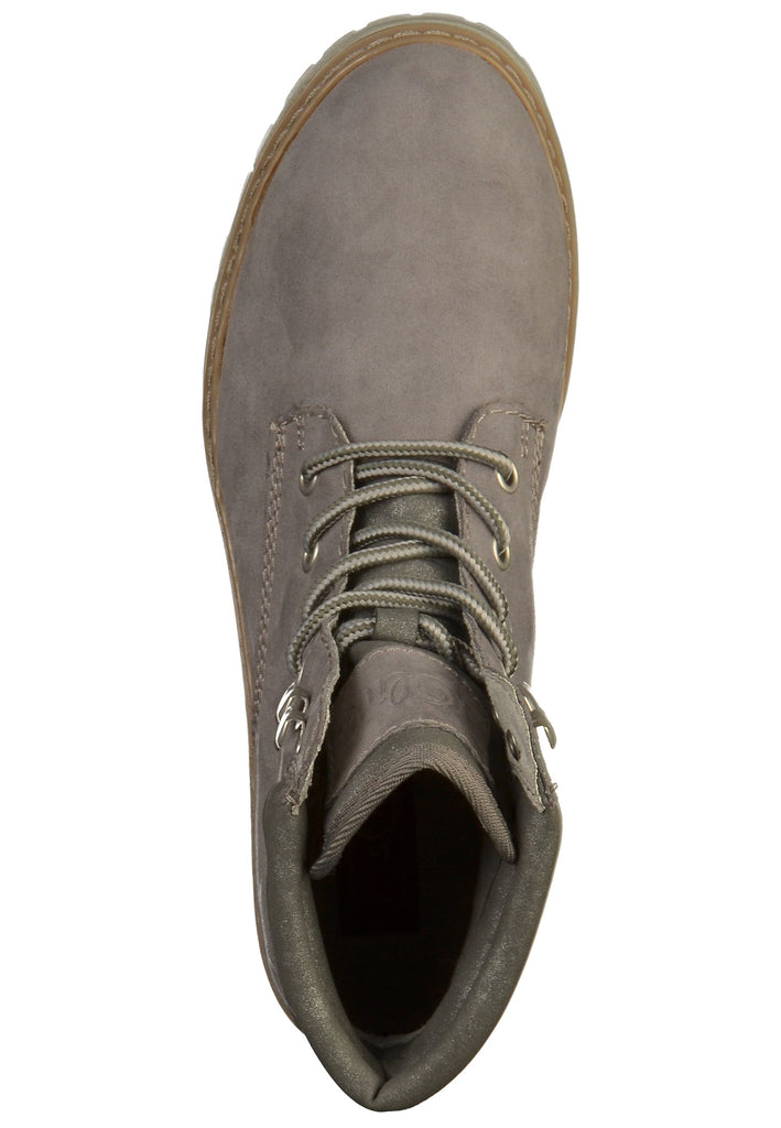 s.Oliver Stiefelette Lederimitat/Textil Grau - surf4shoes