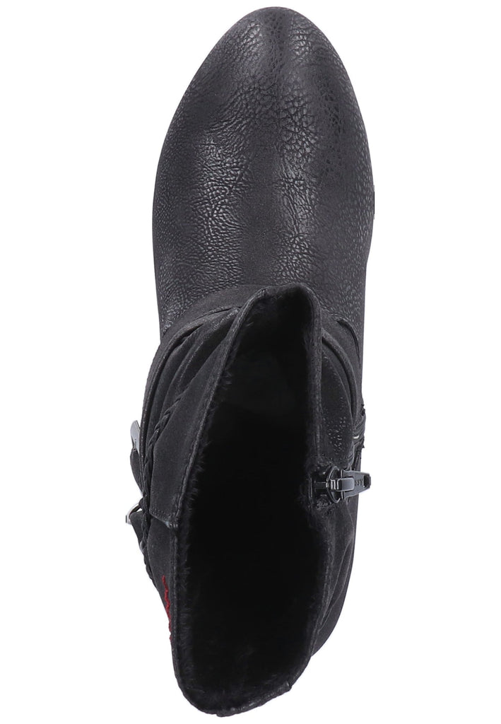 s.Oliver Stiefelette Lederimitat Schwarz - surf4shoes