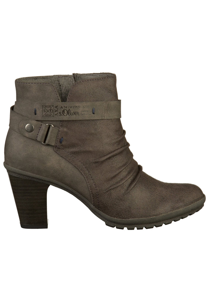 s.Oliver Stiefelette Lederimitat/Textil Grau - surf4shoes