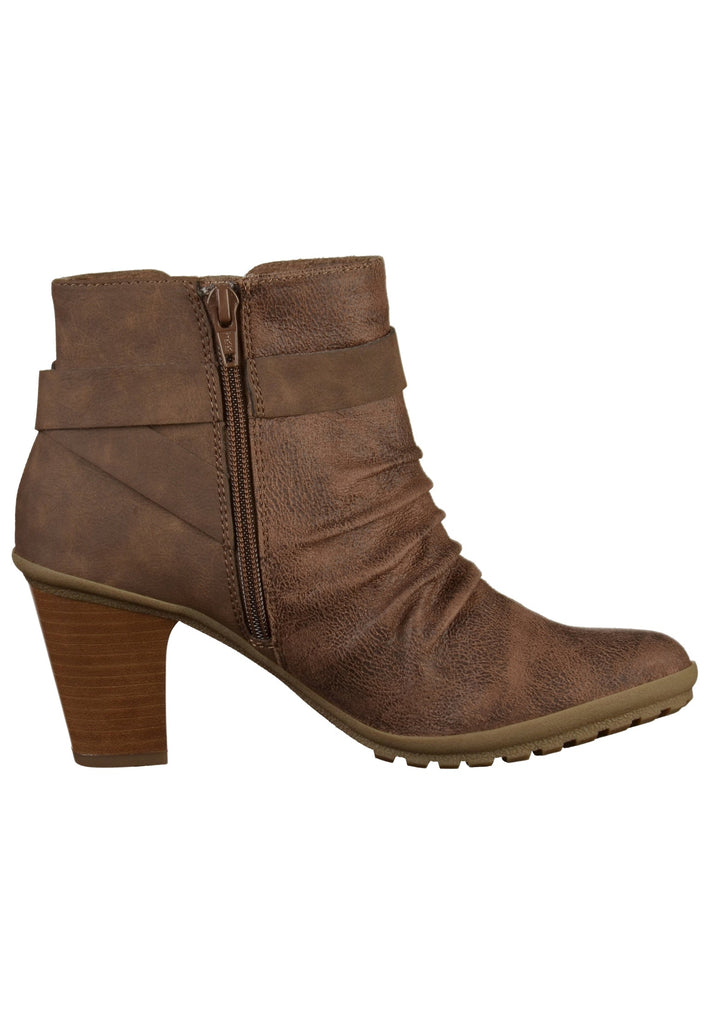 s.Oliver Stiefelette Lederimitat/Textil Braun - surf4shoes