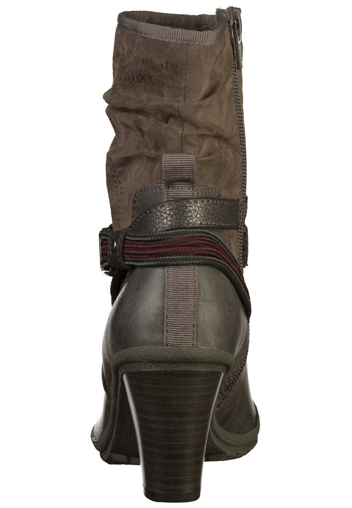 s.Oliver Stiefelette Lederimitat/Textil Grau - surf4shoes