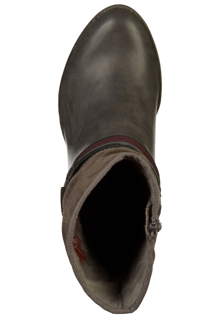 s.Oliver Stiefelette Lederimitat/Textil Grau - surf4shoes