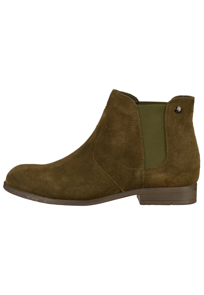 s.Oliver Stiefelette Nubukleder Oliv - surf4shoes