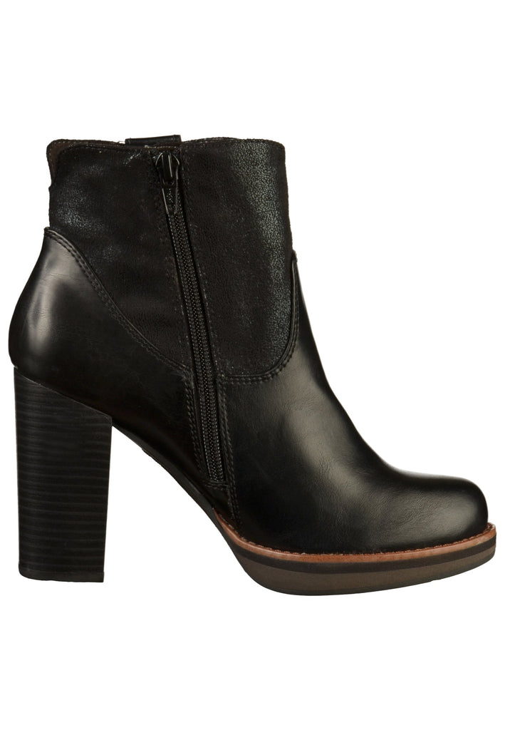 s.Oliver Stiefelette Lederimitat/Textil Schwarz - surf4shoes