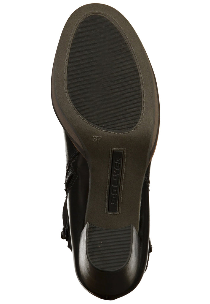 s.Oliver Stiefelette Lederimitat/Textil Schwarz - surf4shoes