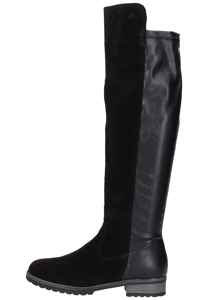 s.Oliver Stiefel Leder Schwarz - surf4shoes