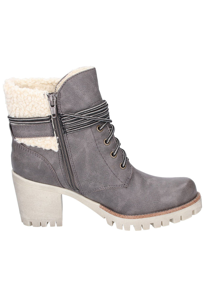 s.Oliver Stiefelette Lederimitat/Textil Graphit - surf4shoes