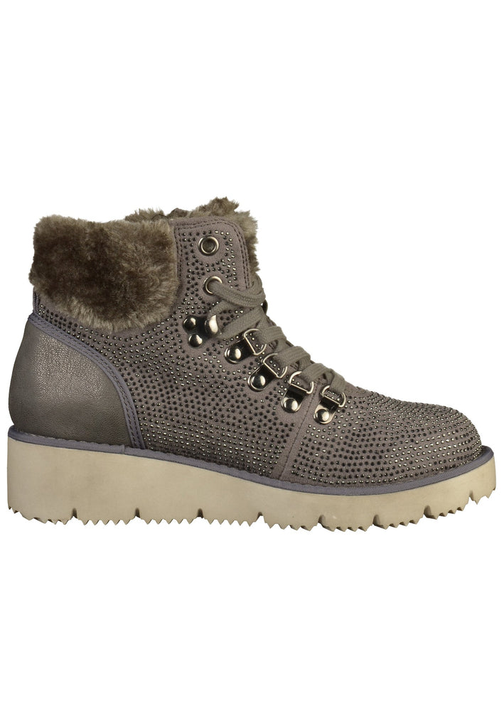 s.Oliver Stiefelette Lederimitat/Textil Graphit - surf4shoes