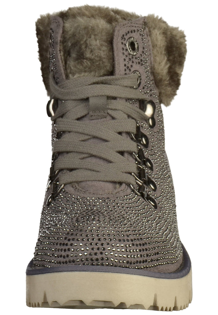 s.Oliver Stiefelette Lederimitat/Textil Graphit - surf4shoes