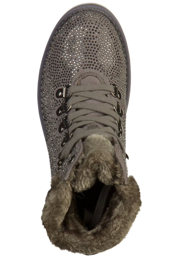 s.Oliver Stiefelette Lederimitat/Textil Graphit - surf4shoes