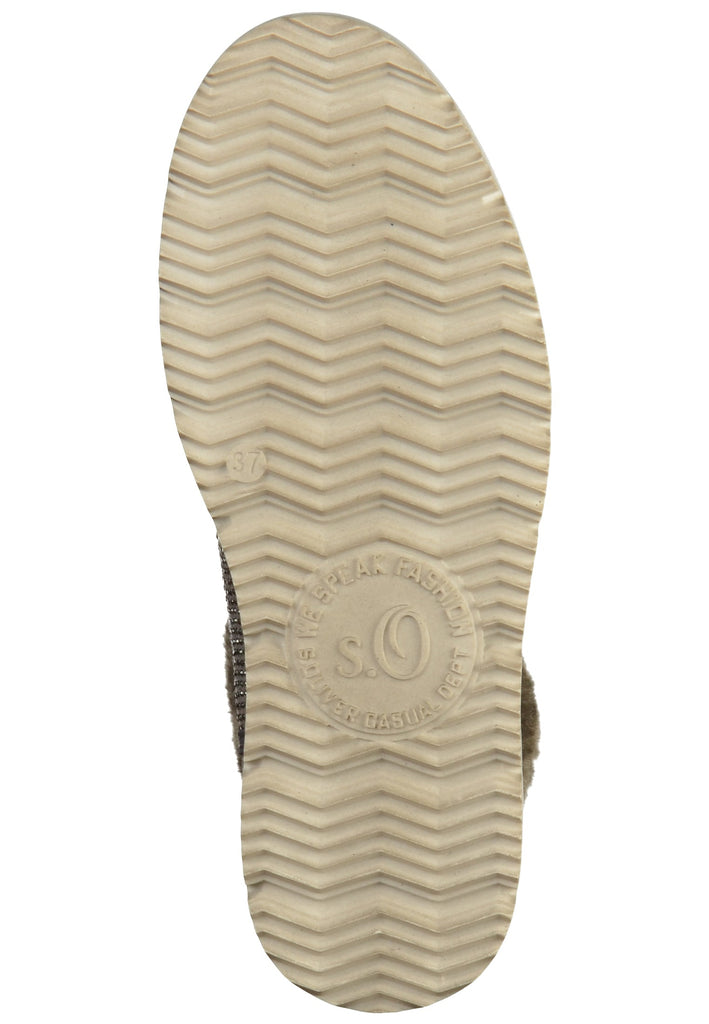 s.Oliver Stiefelette Lederimitat/Textil Graphit - surf4shoes