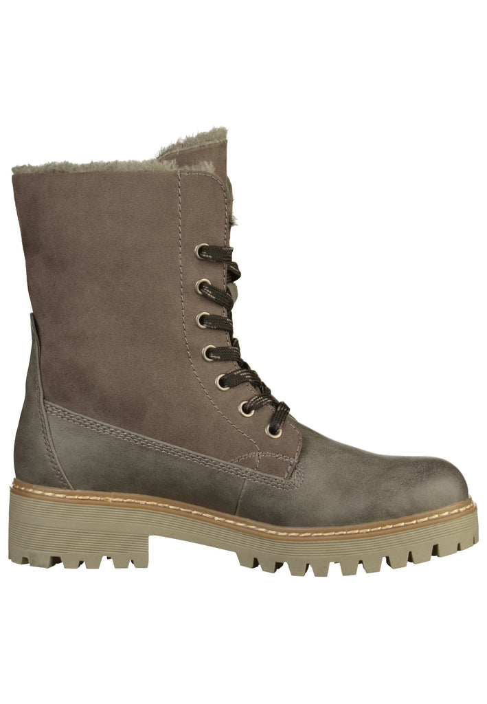 s.Oliver Stiefelette Lederimitat/Textil Graphit - surf4shoes