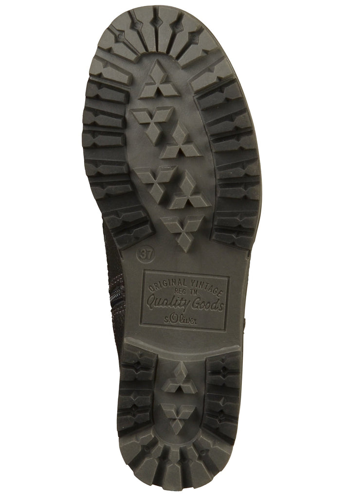 s.Oliver Stiefelette Lederimitat/Textil Grau - surf4shoes