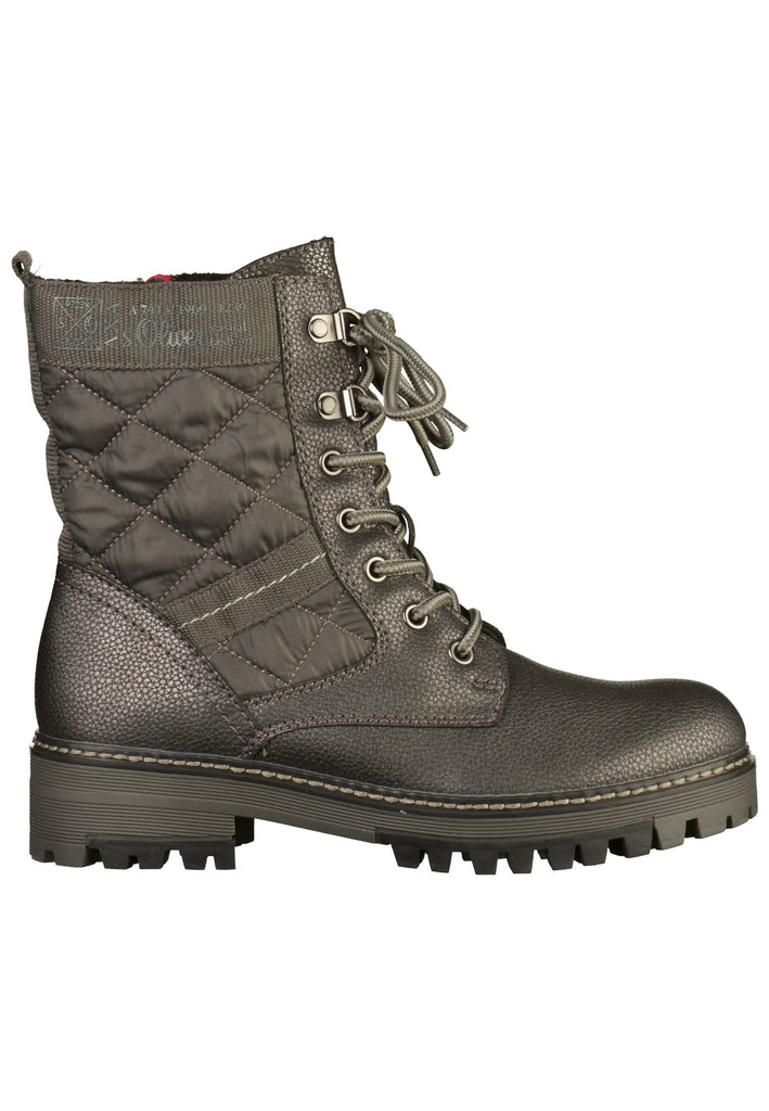 s.Oliver Stiefelette Lederimitat/Textil Grau - surf4shoes