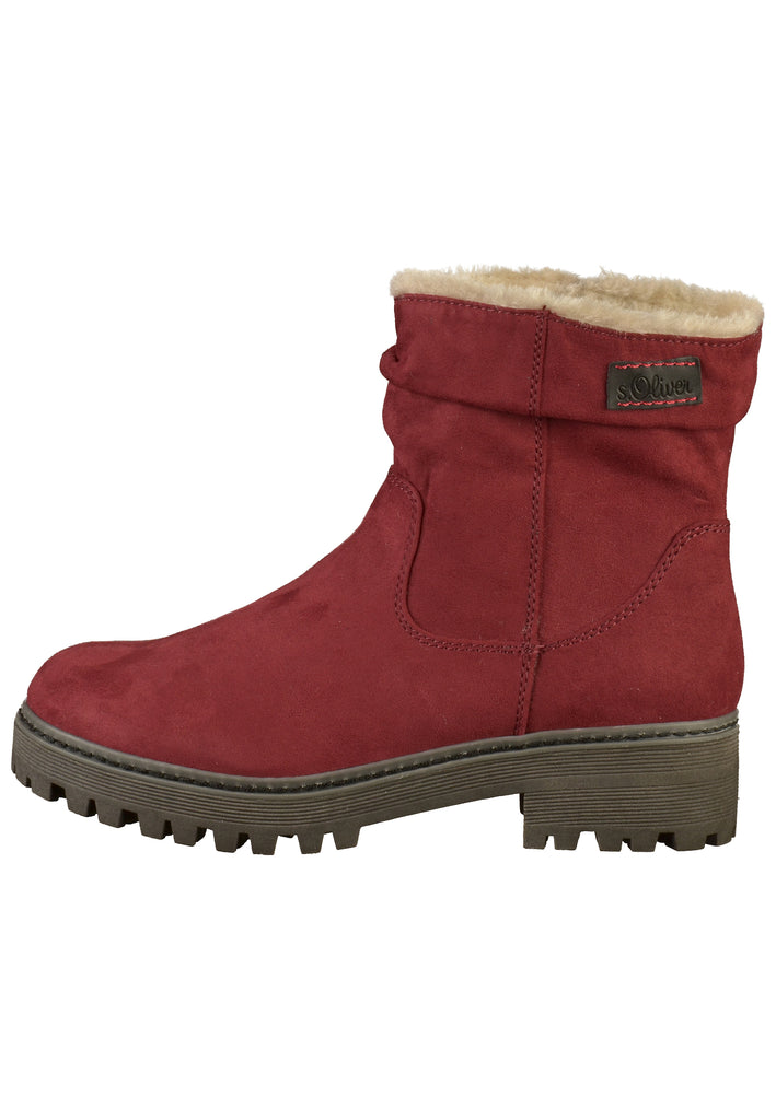 s.Oliver Stiefelette Textil Rot - surf4shoes