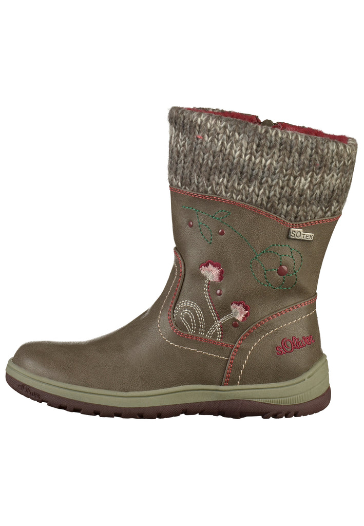 s.Oliver Stiefel Lederimitat/Textil Grau - surf4shoes