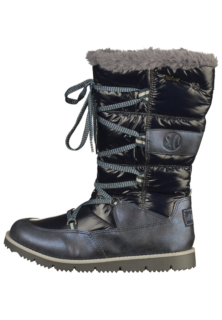 s.Oliver Stiefel Lederimitat/Textil Navy - surf4shoes
